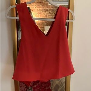 Club Monaco red sleeveless shirt